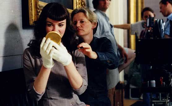 Мэри Хэррон на съёмках драмы “Непристойная Бетти Пейдж”